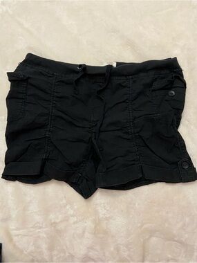 No Boundaries Black Ruched Utility Cargo Shorts